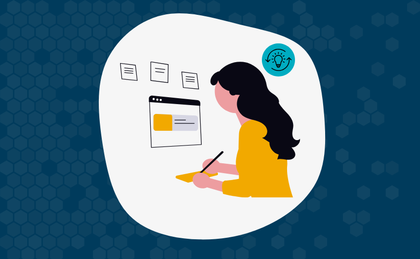 Illustration of a learner taking notes on how to be ready for change.