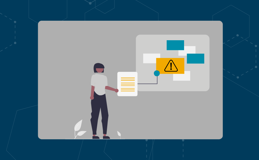 Person reviewing predictive risk data to identify early stakeholder concerns.
